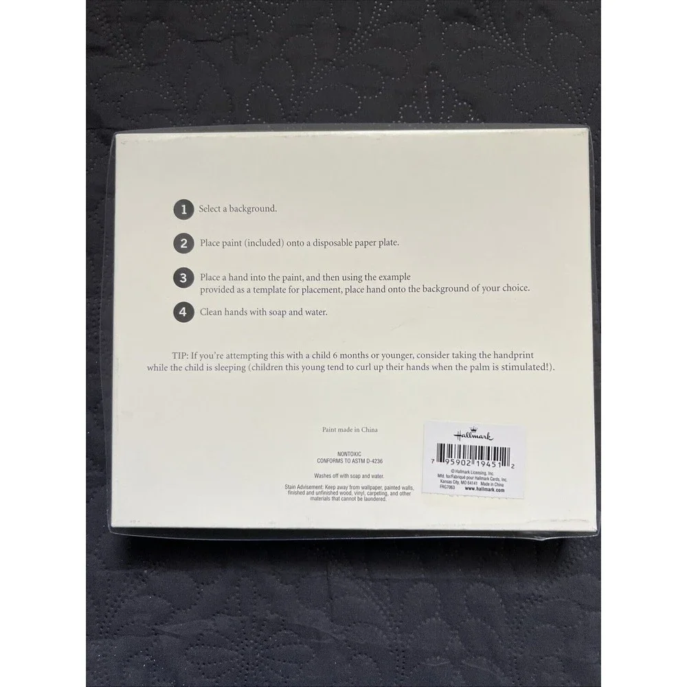 Hallmark Baptism Handprint Frame Bless These Little Hands Baby Print New In Pkg